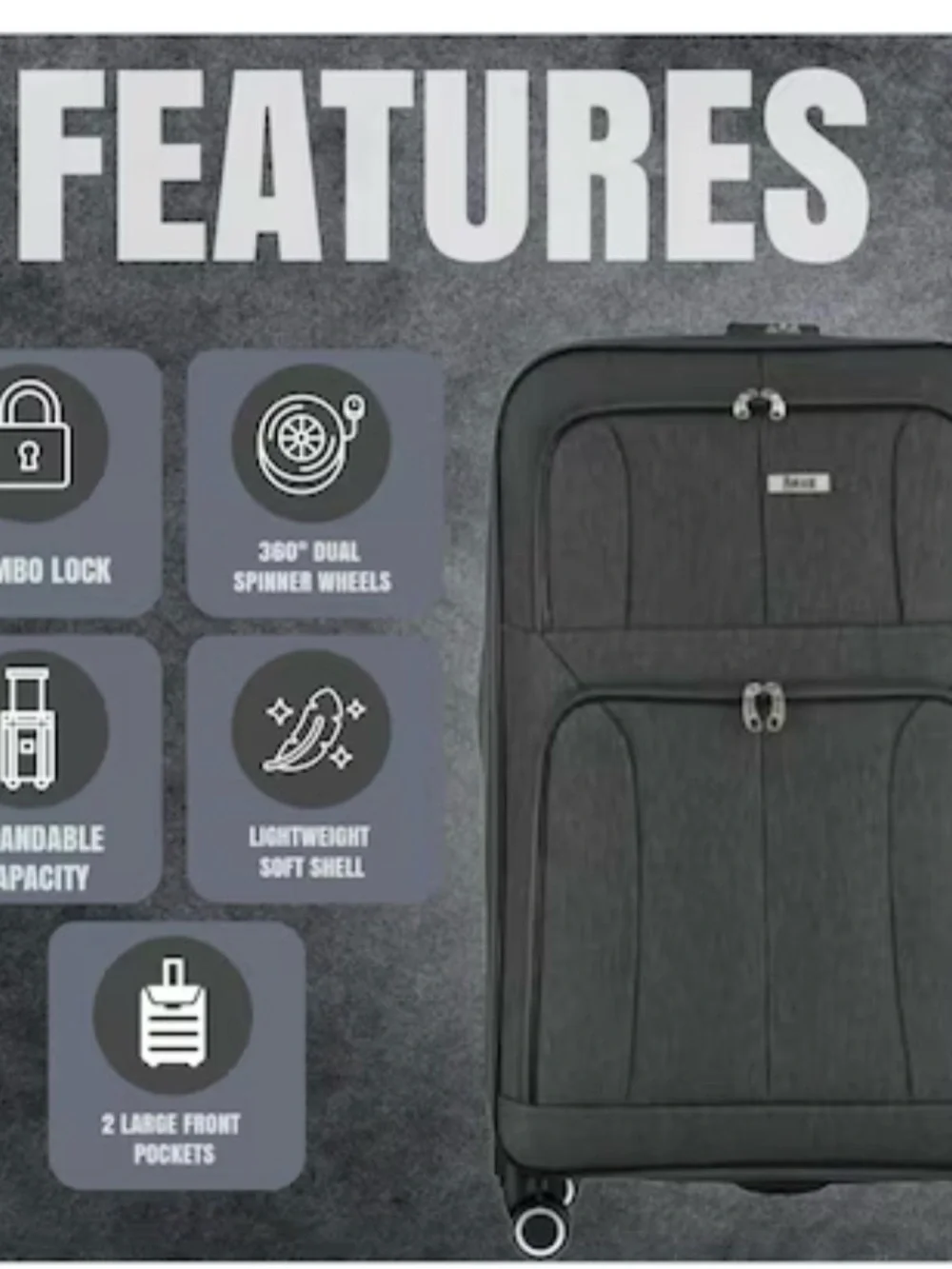 Mirage Black Softside Carry-On Luggage